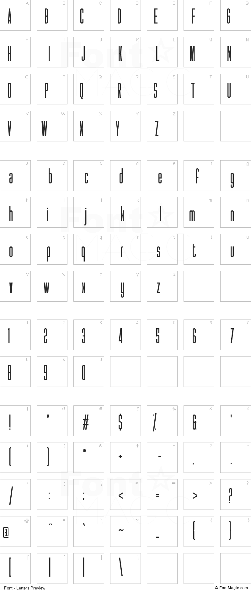 See You At The Movies 2 Font - All Latters Preview Chart